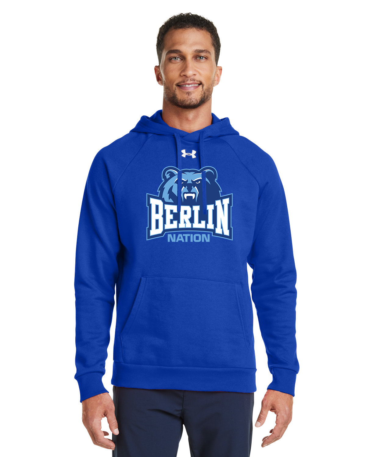 "Berlin Nation" Under Armour Men's Rival Fleece Hoodie Sweatshirt