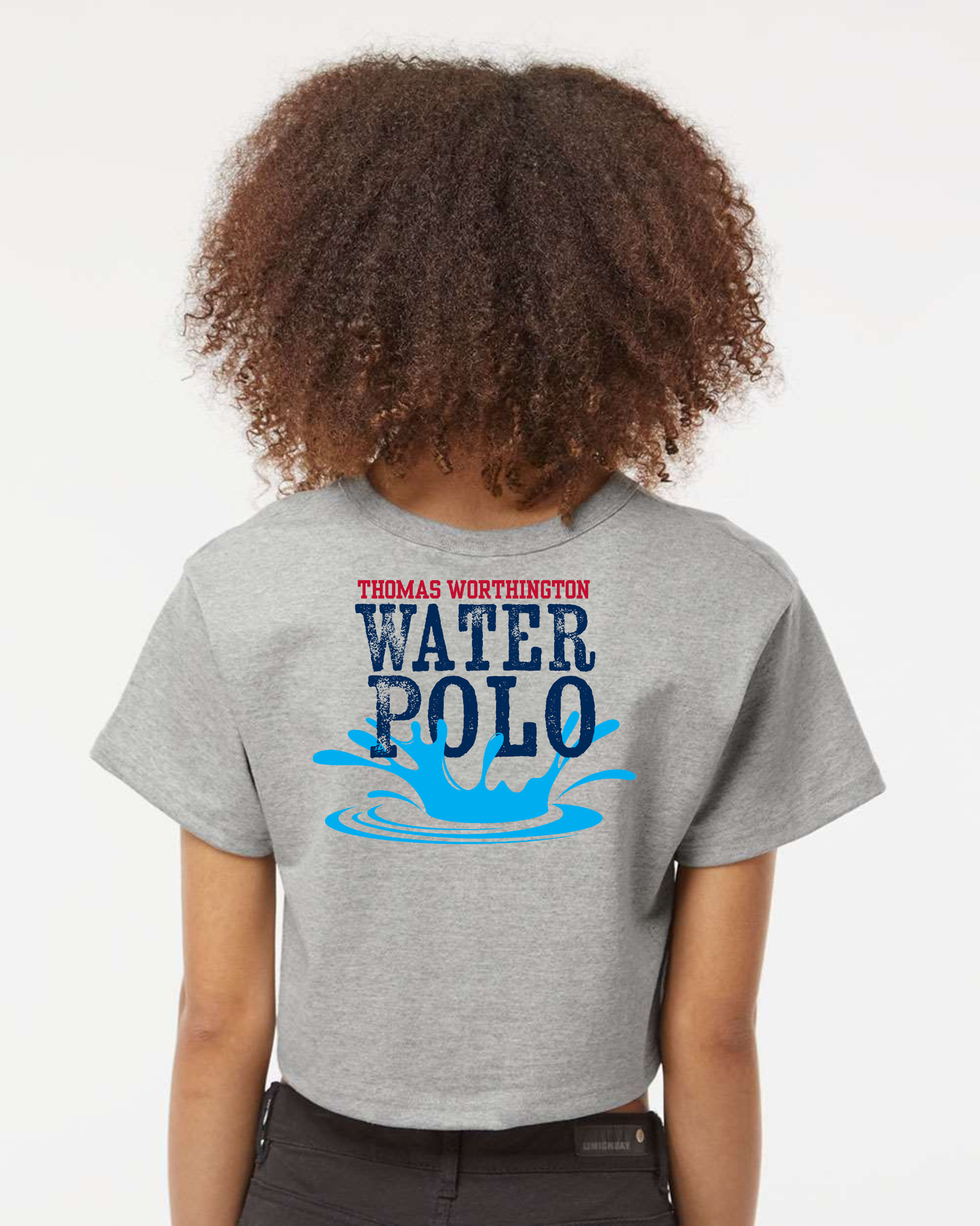 "Thomas Worthington Water Polo" Splash Champion Boxy Fit Crop Tee