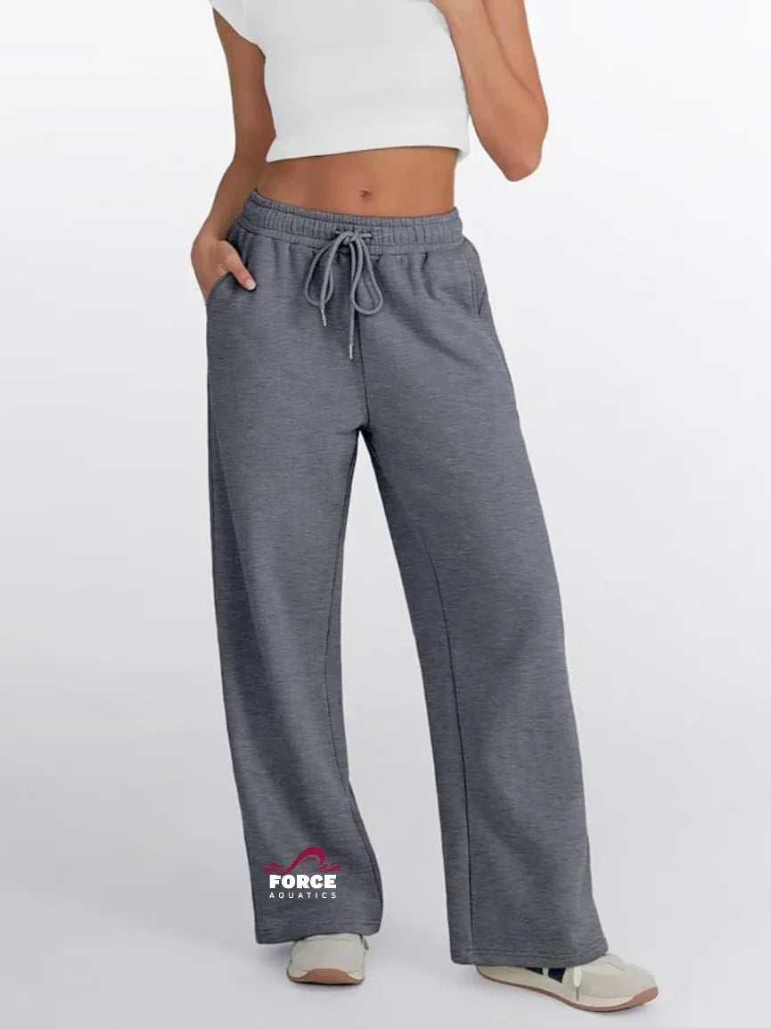 "Force Aquatics" Fleece Wide-Leg Women’s Sweatpants - Varsity92