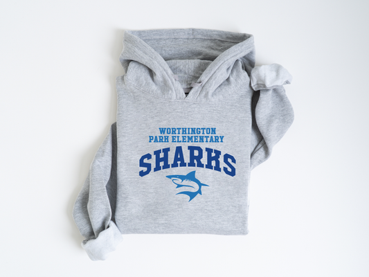 PREORDER: Worthington Park Elementary Sharks Heavy Blend Hoodie