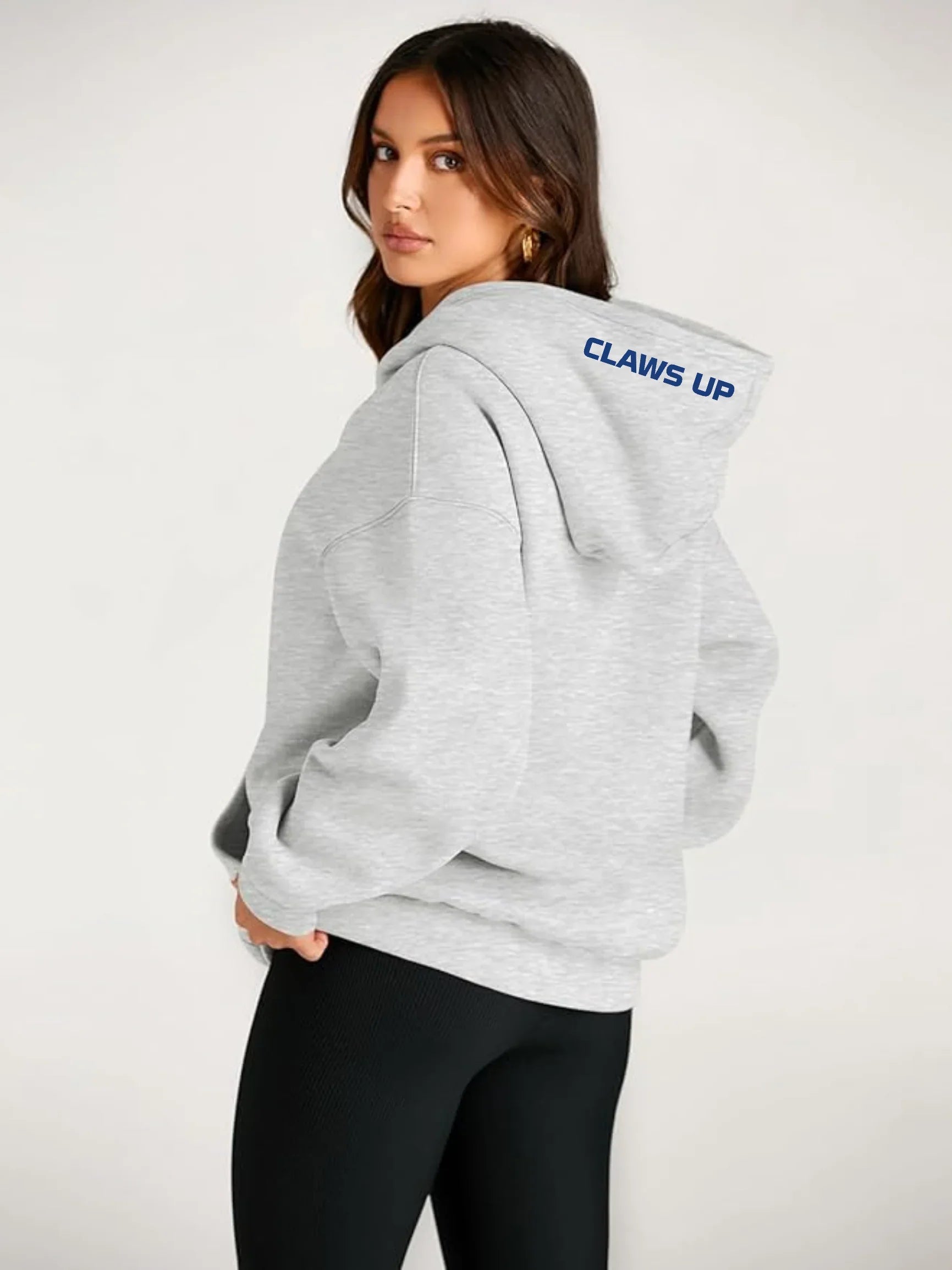 Olentangy "Berlin Bears Gymnastics" + "Claws Up" on Hood Women's Oversized Hoodie - Varsity92