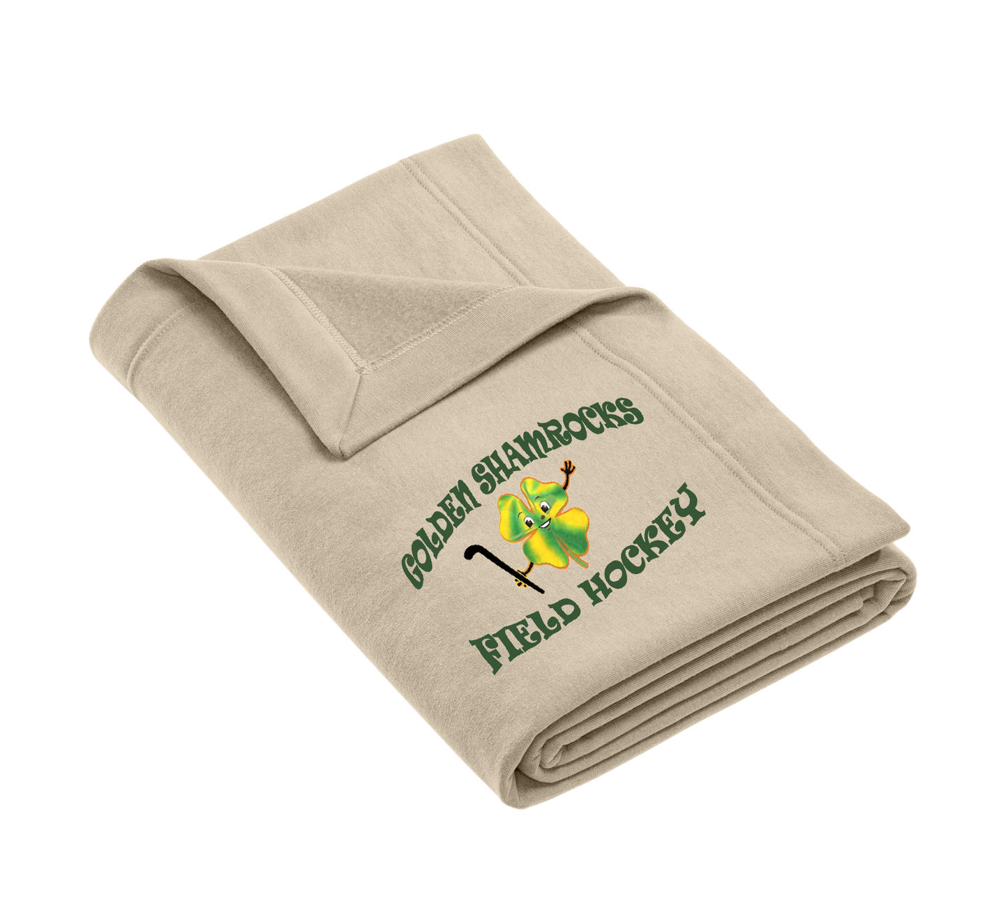 Dublin Field Hockey "Golden Shamrocks" + Mascot Gildan Stadium Fleece Blanket