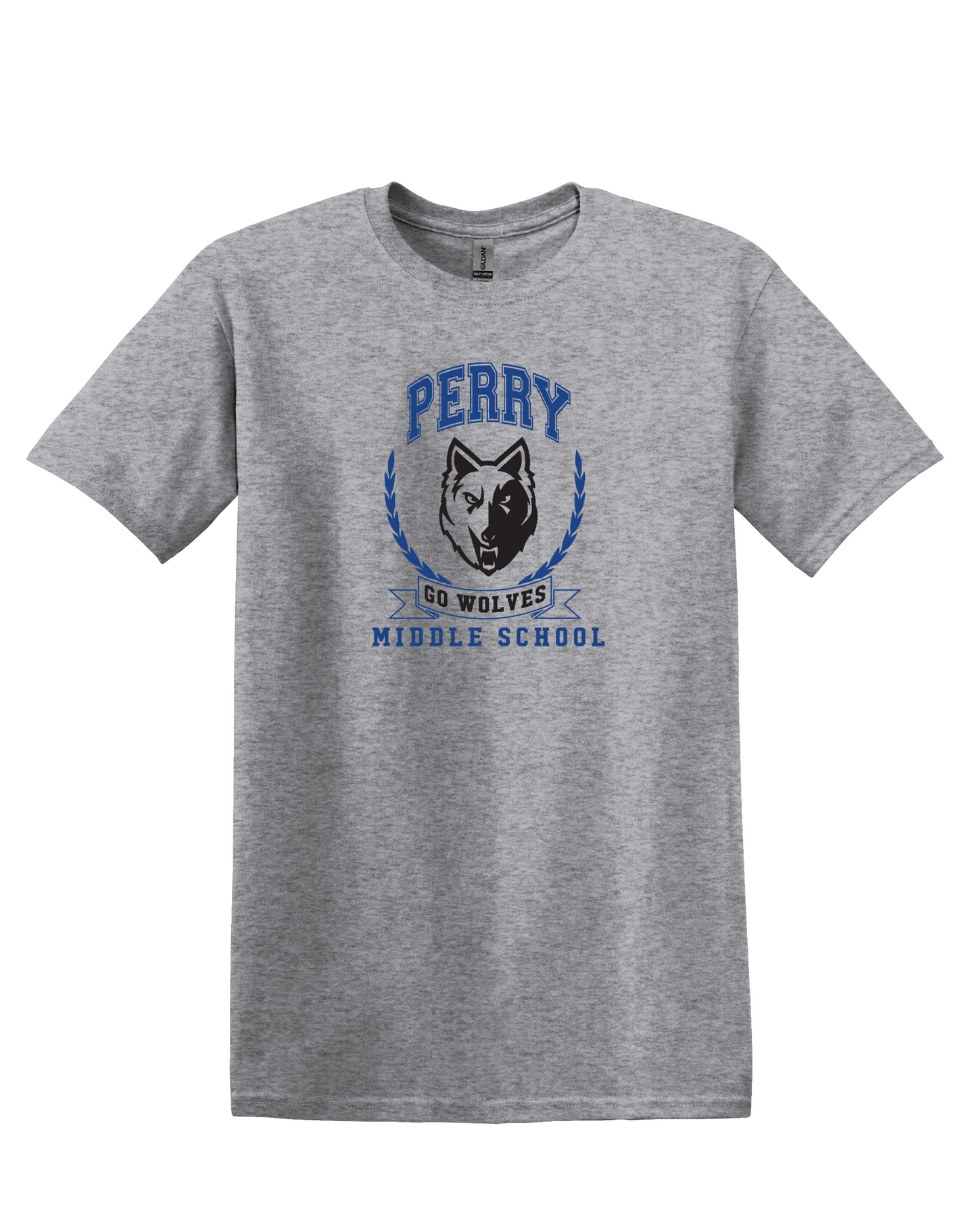 "Perry Middle School Go Wolves" Unisex Softstyle Tee