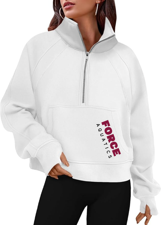 "Force Aquatics" Half Zip Women's Sweatshirt