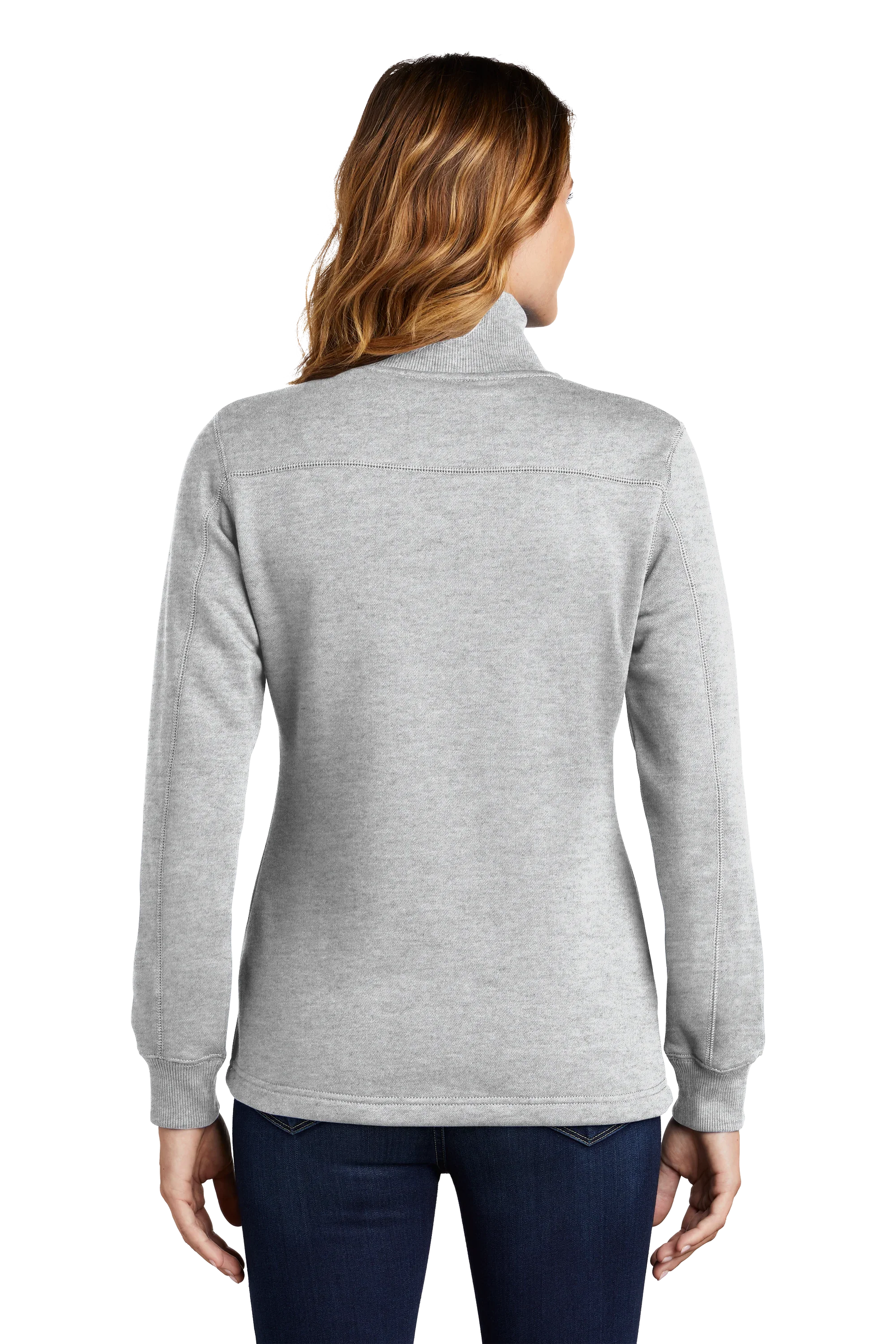 Thomas Worthington “Cardinal + Hockey Sticks” Embroidered Women’s Quarter Zip Sweatshirt - Varsity92