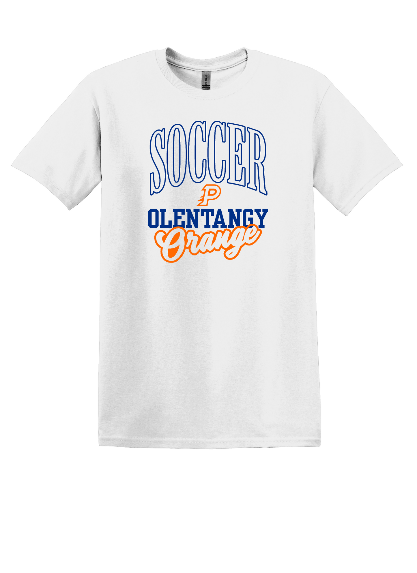 "Soccer Olentangy Orange" Unisex Softstyle Tee (Adult & Youth Sizes)