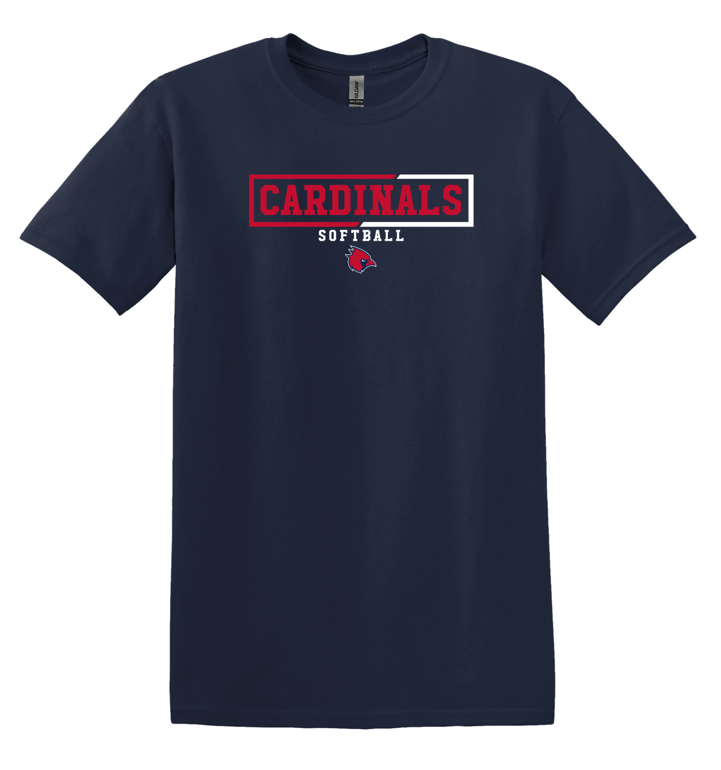 “Cardinals Softball" Unisex Softstyle Tee