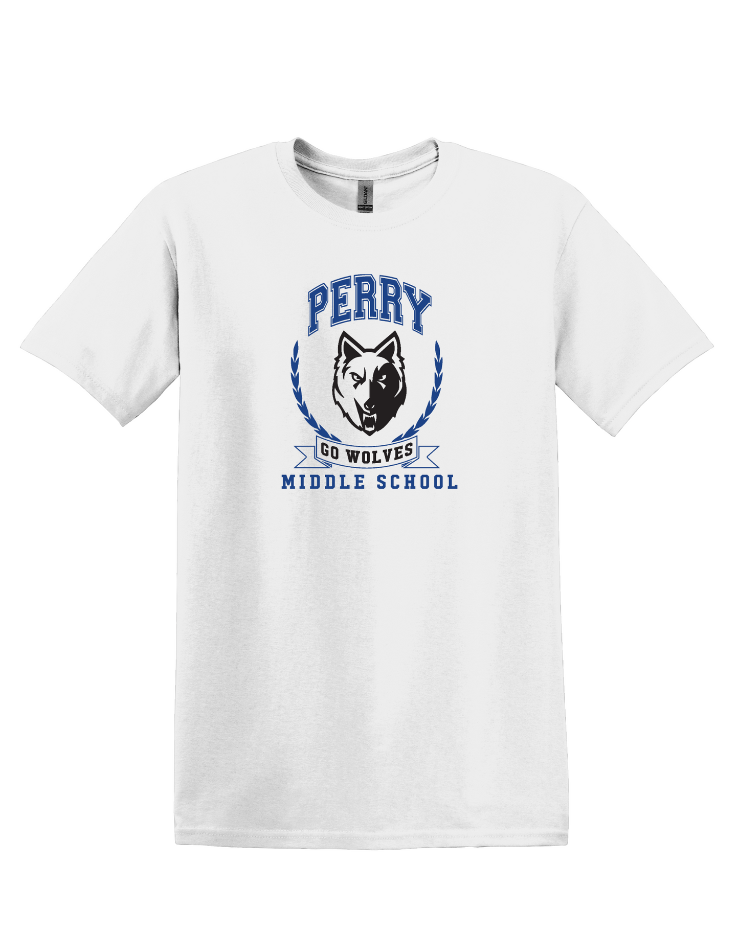 "Perry Middle School Go Wolves" Unisex Softstyle Tee