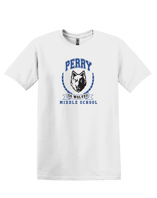 "Perry Middle School Go Wolves" YOUTH Softstyle Tee