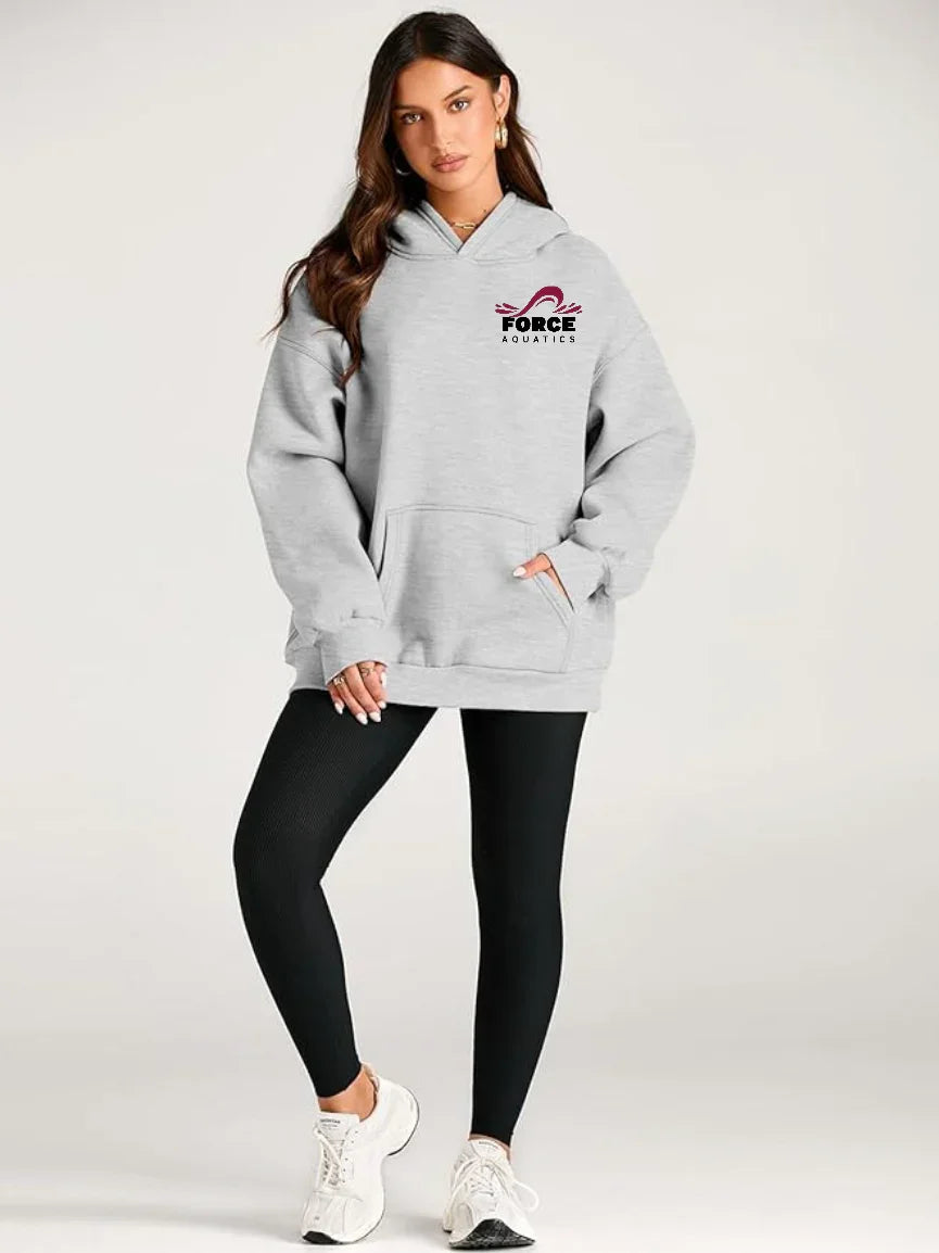 "Force Aquatics" Women's Oversized Hoodie - Varsity92
