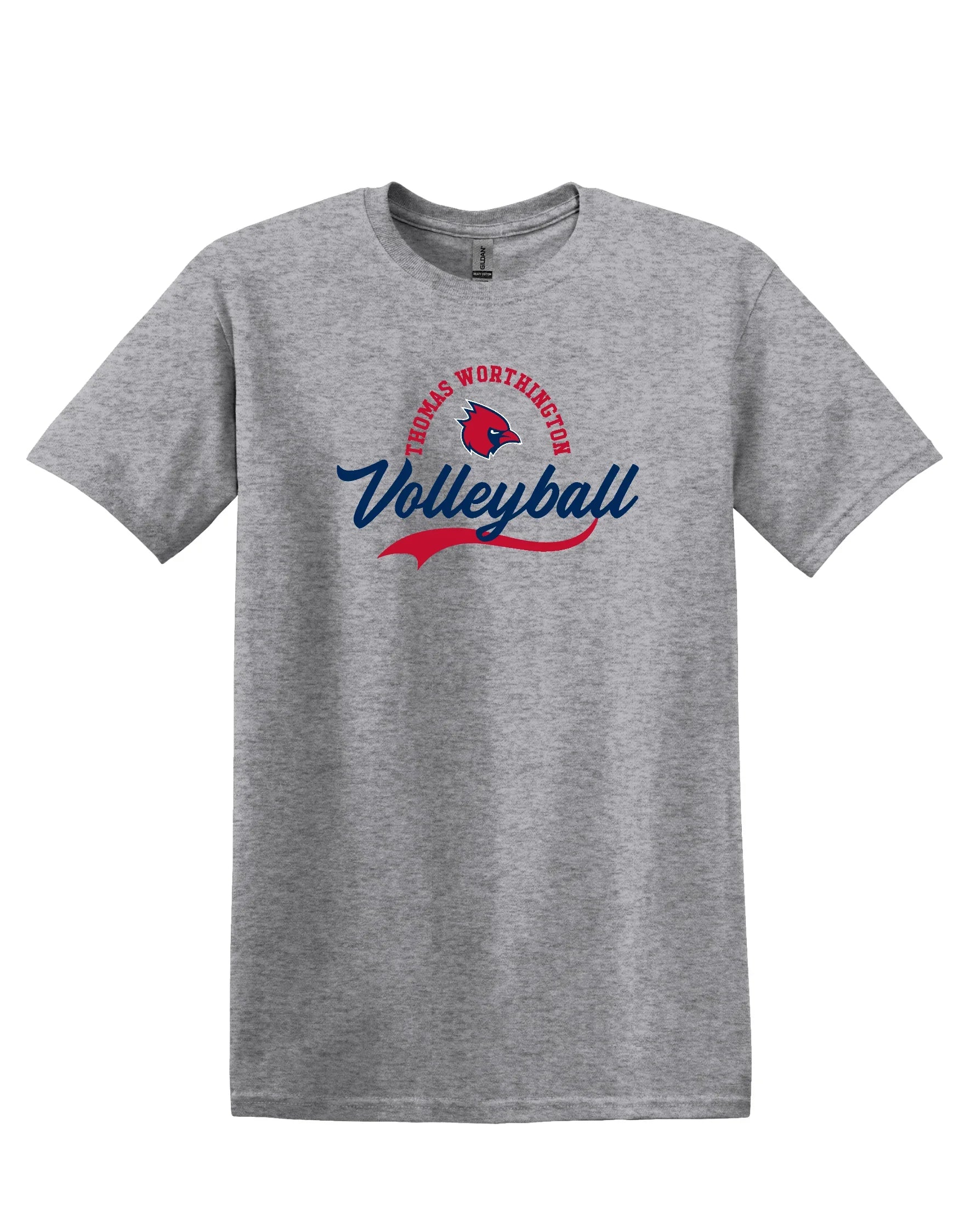 "Thomas Worthington Volleyball" Cardinal Unisex Softstyle Tee - Varsity92