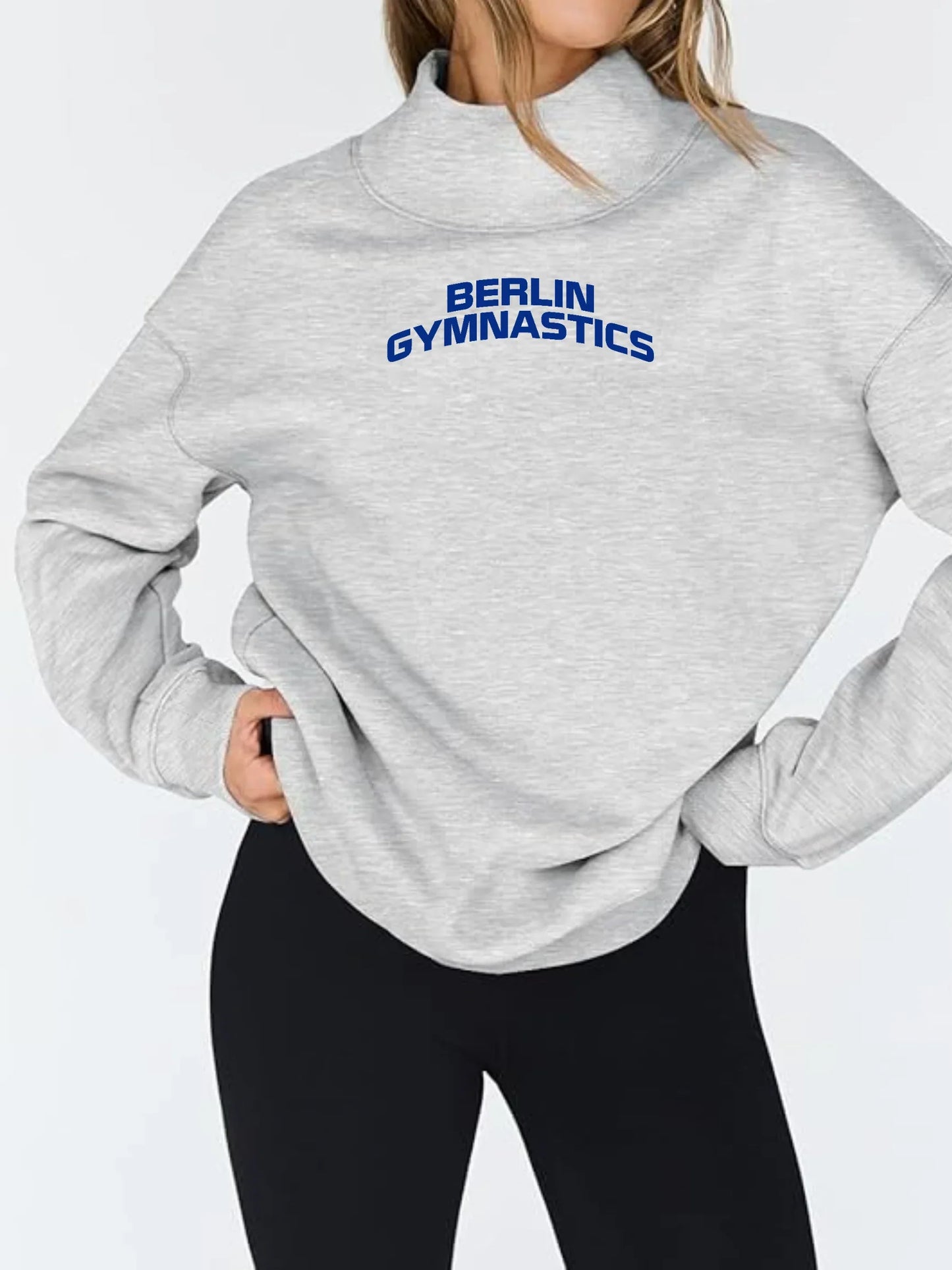 Olentangy "Berlin Gymnastics" Embroidered Women's Oversized Turtleneck Sweatshirt - Varsity92