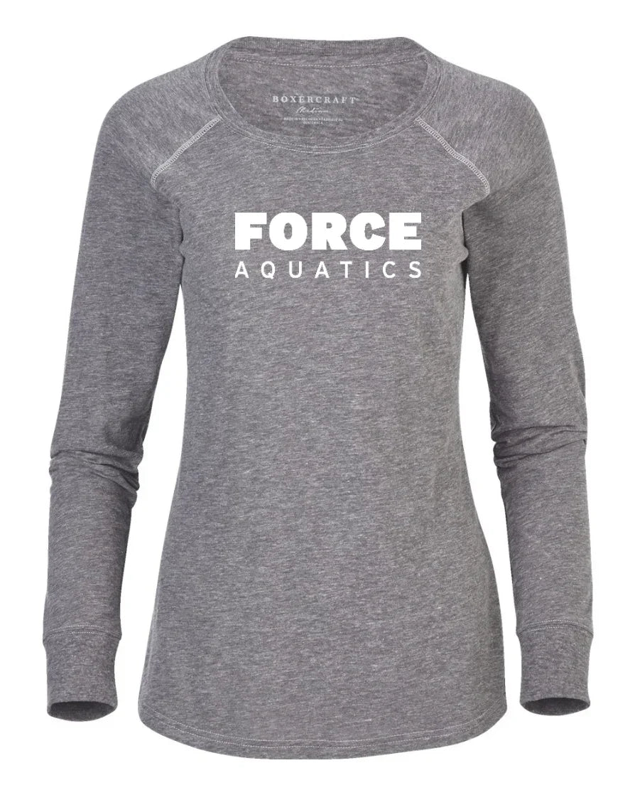 "Force Aquatics” Women’s Boxercraft Long-Sleeve Tee - Varsity92