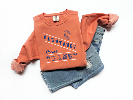 "Olentangy Orange Soccer” Comfort Colors Vintage Sweatshirt