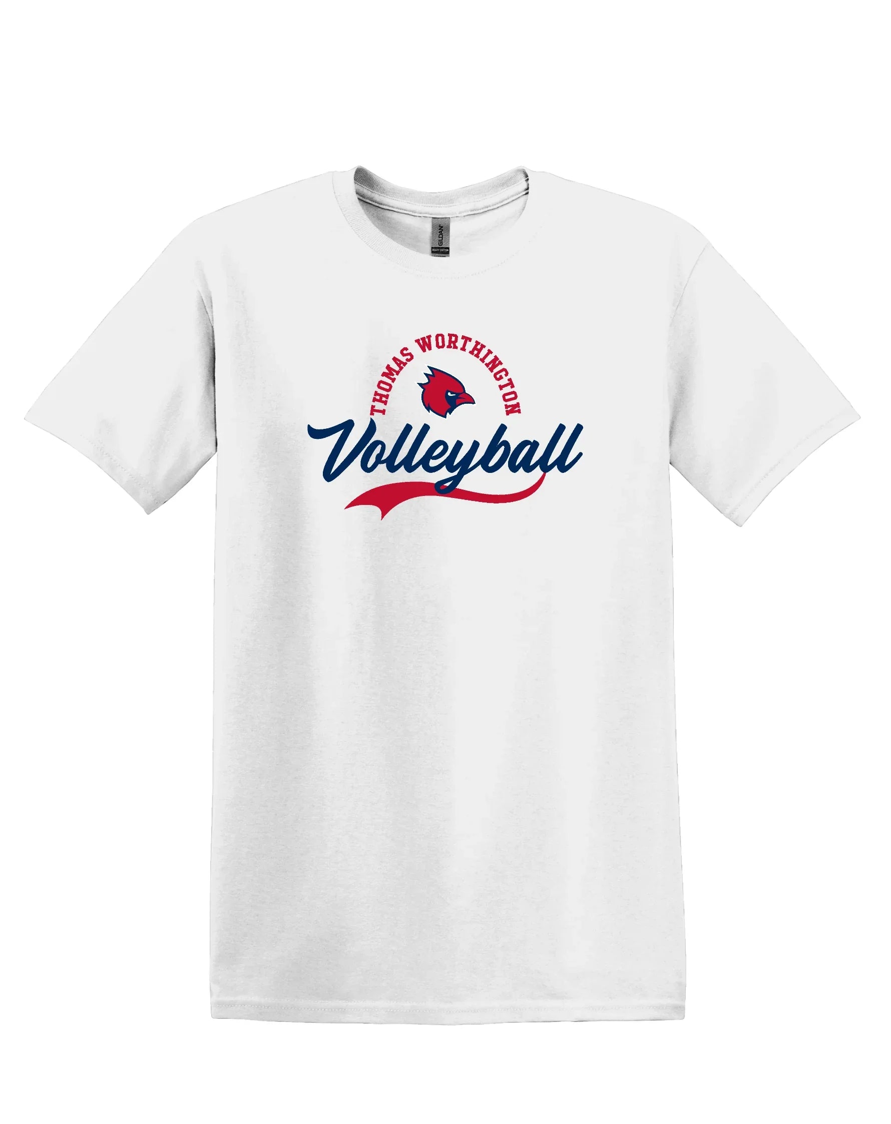 "Thomas Worthington Volleyball" Cardinal Unisex Softstyle Tee - Varsity92