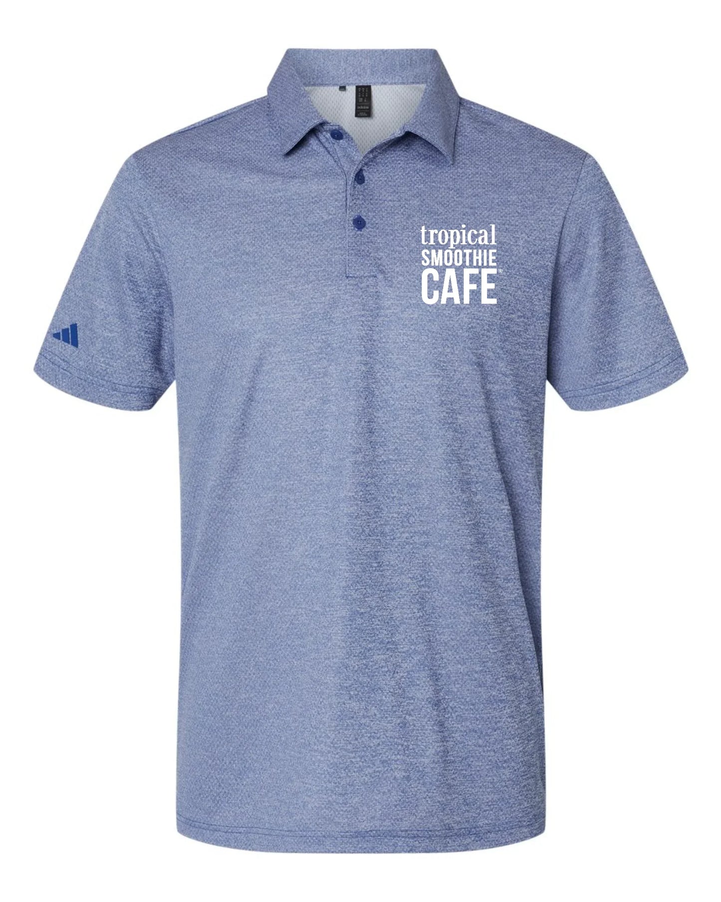 Tropical Smoothie Cafe Men’s Adidas Polo Blue Heather - Varsity92