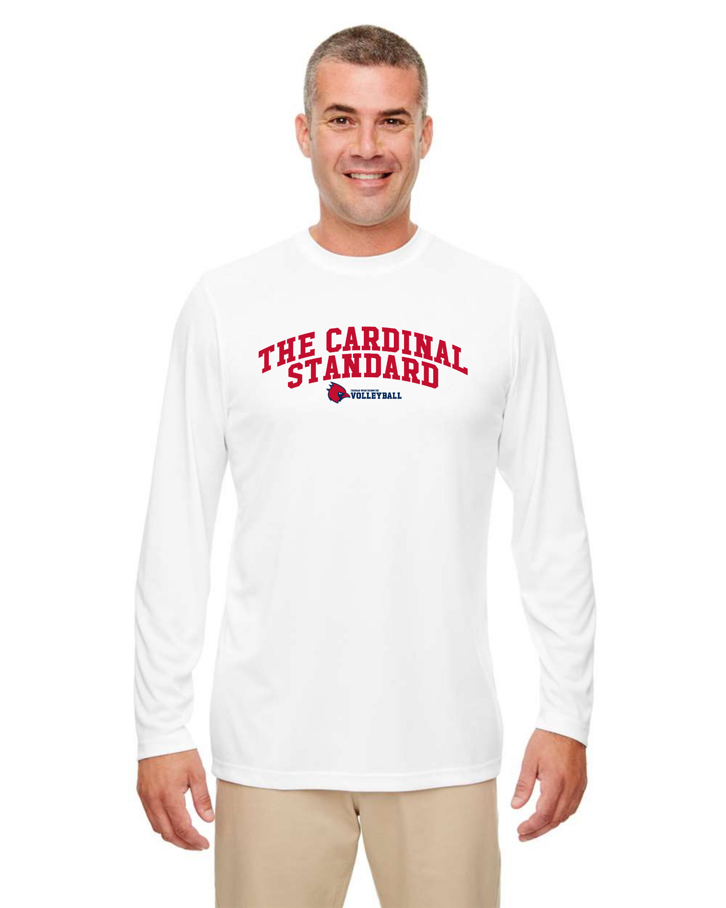 TWHS Boys Volleyball "The Cardinal Standard" Performance Long Sleeve Tee