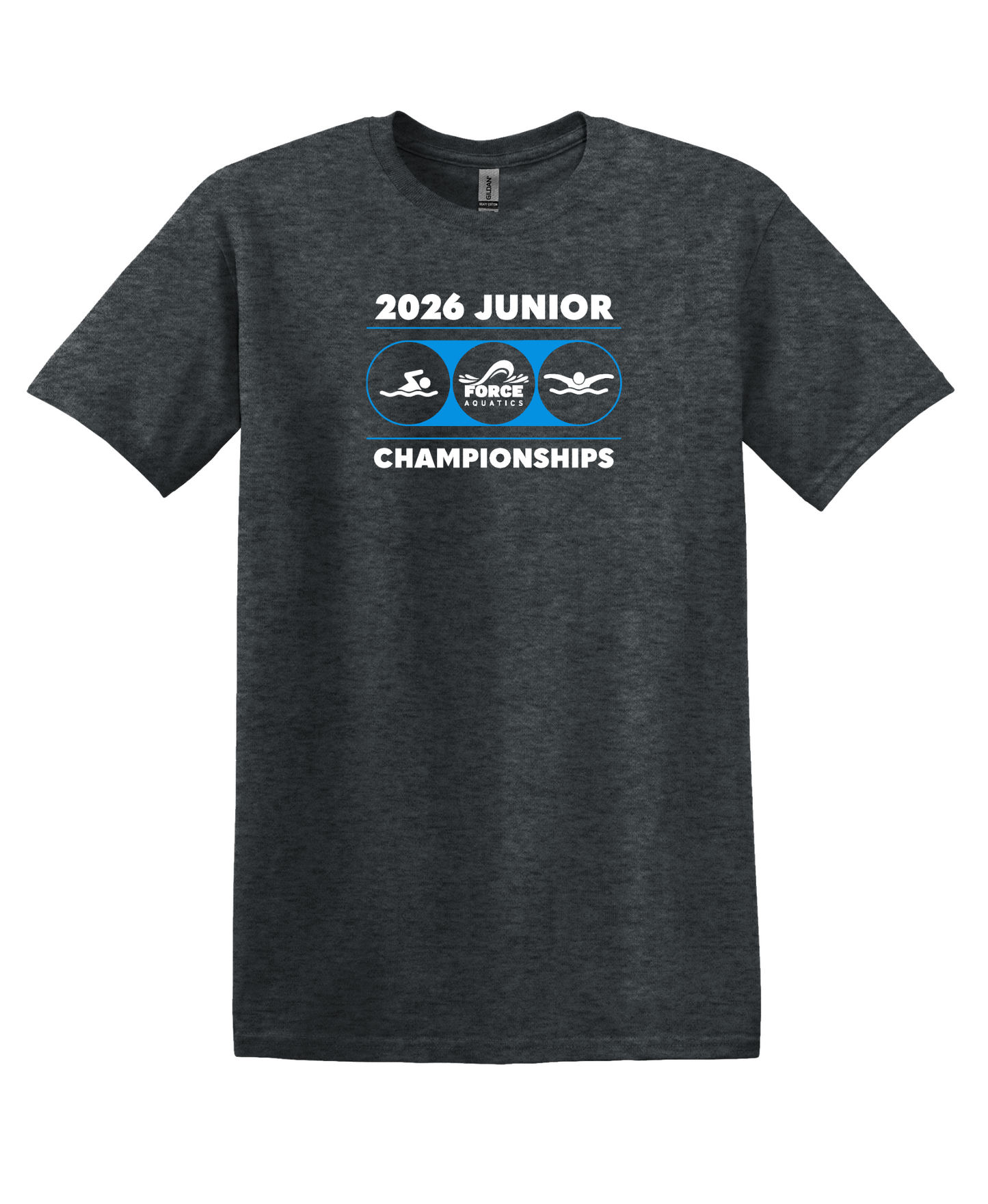 PREORDER – Force Aquatics "2026 Junior Championships" Unisex Softstyle Tee (YOUTH & ADULT SIZES)