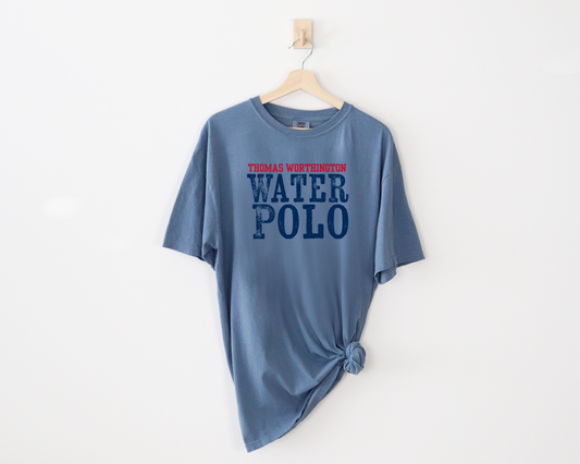 "Thomas Worthington Water Polo" Comfort Colors Unisex Vintage Tee