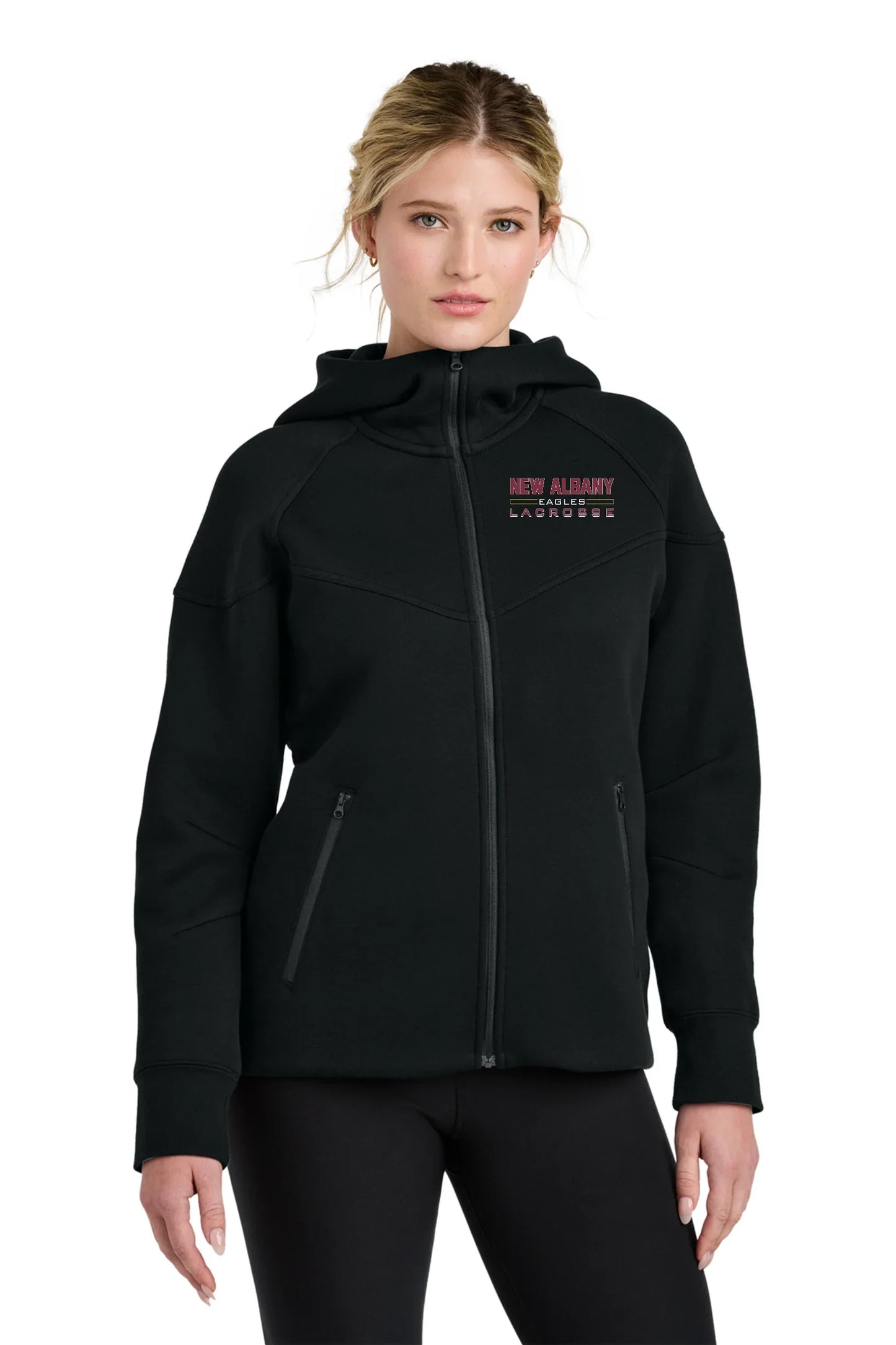 Nike Tech Fleece “New Albany Eagles Lacrosse" Women's Embroidered Full-Zip Hoodie - Varsity92