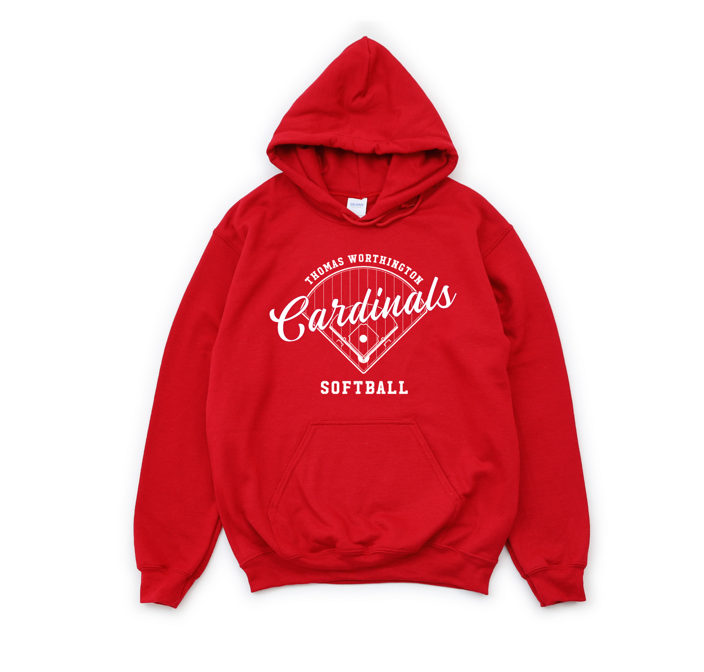 "Thomas Worthington Cardinals Softball" Unisex Heavy Blend Hoodie