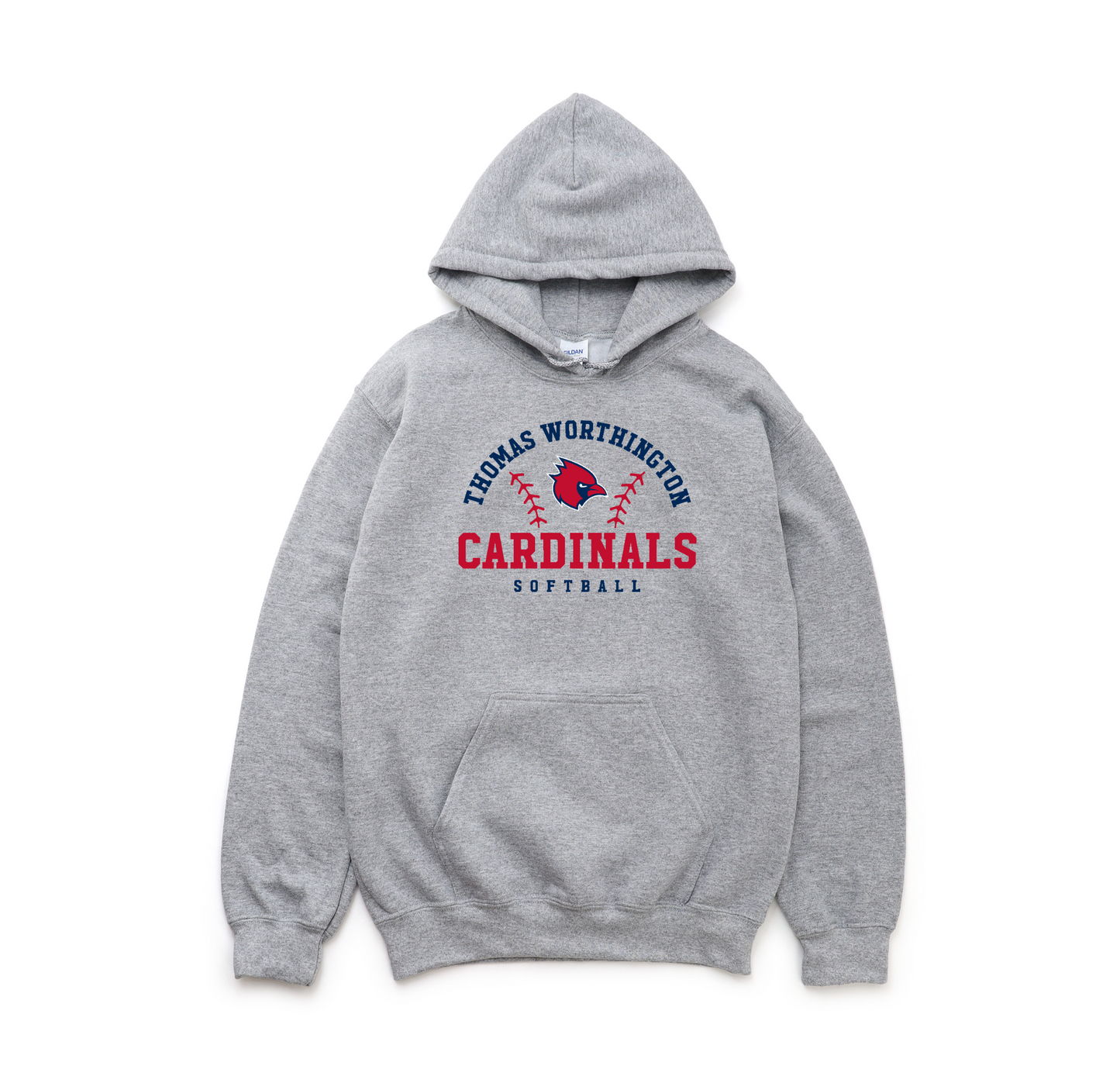 "Thomas Worthington Cardinals Softball" Unisex Heavy Blend Hoodie