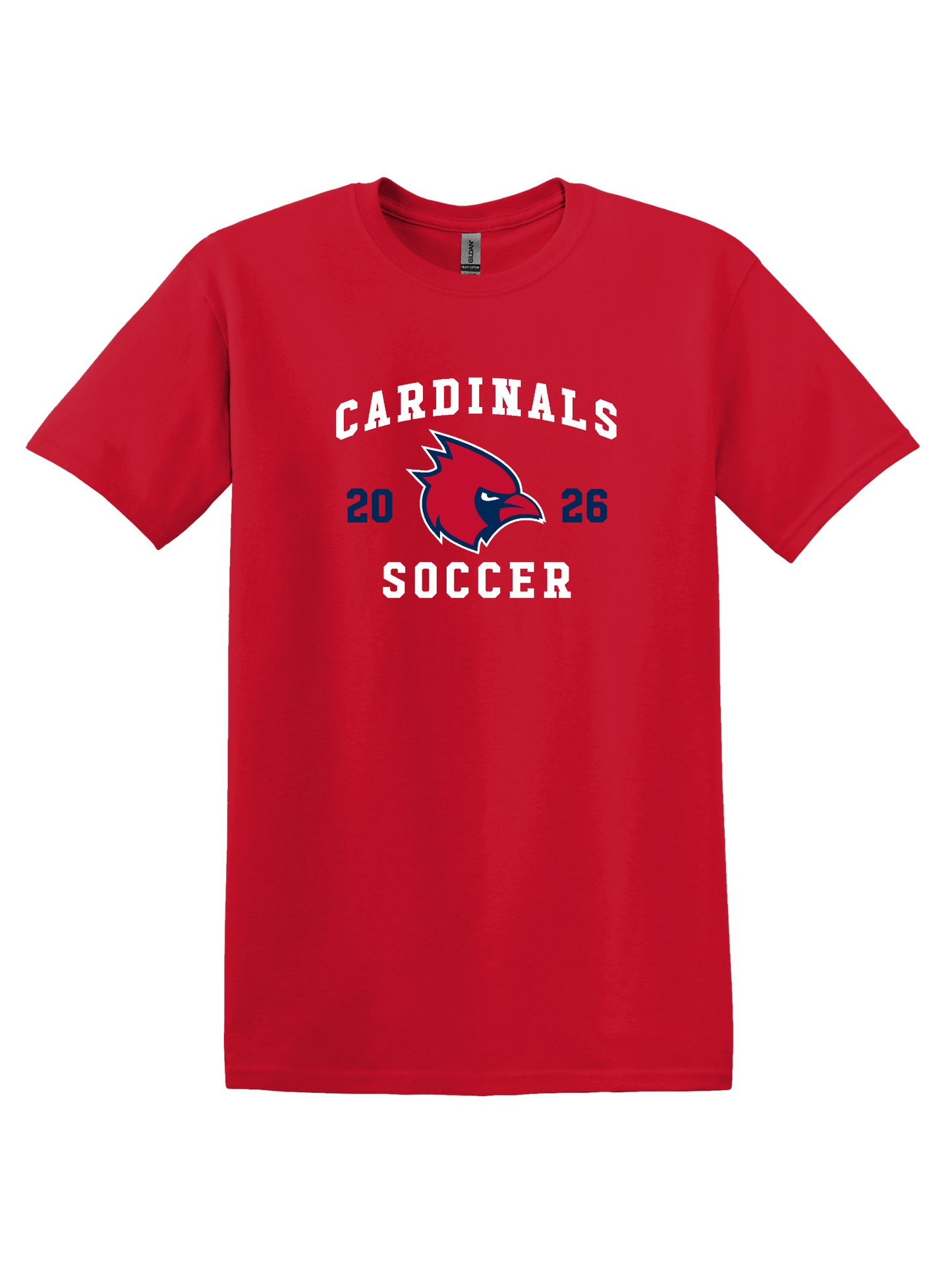"Cardinals 2026 Soccer" Thomas Worthington Softstyle Unisex Tee (Adult & Youth Sizes)