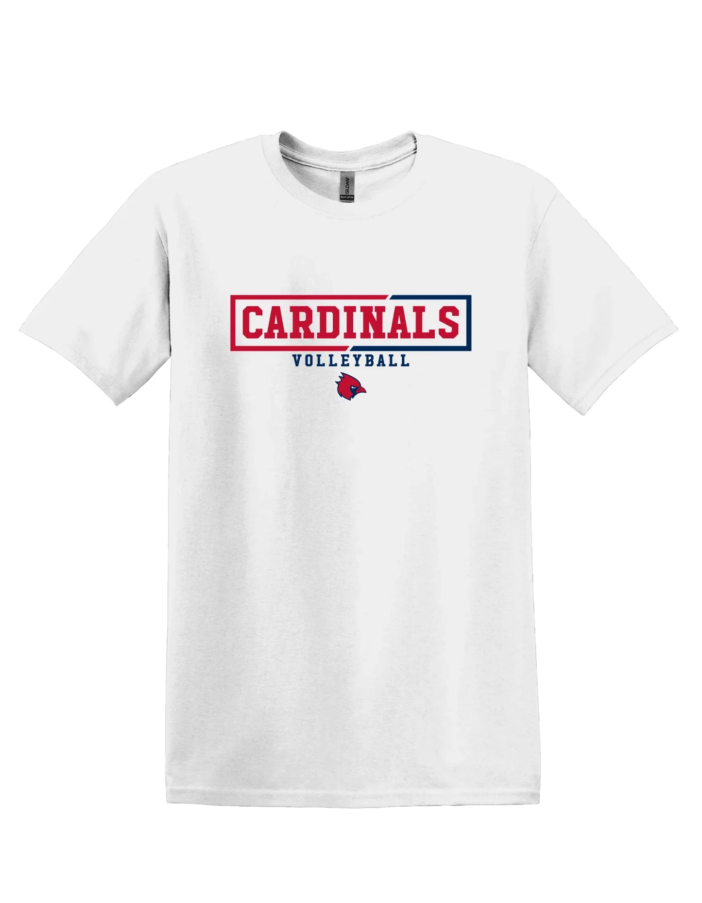 "Cardinals Volleyball" Cardinal Unisex Softstyle Tee - Varsity92