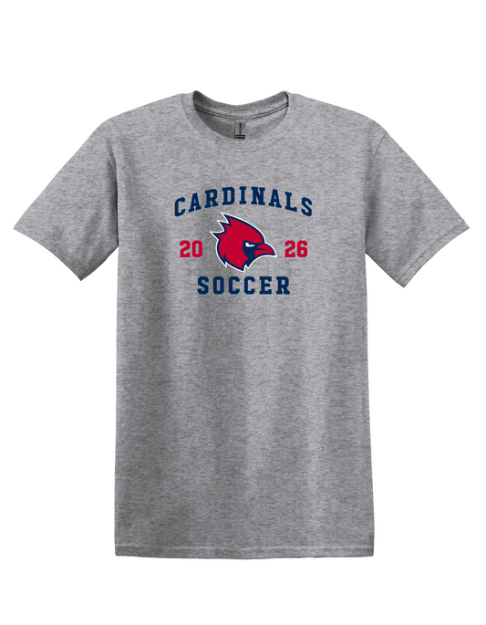 "Cardinals 2026 Soccer" Thomas Worthington Softstyle Unisex Tee (Adult & Youth Sizes)