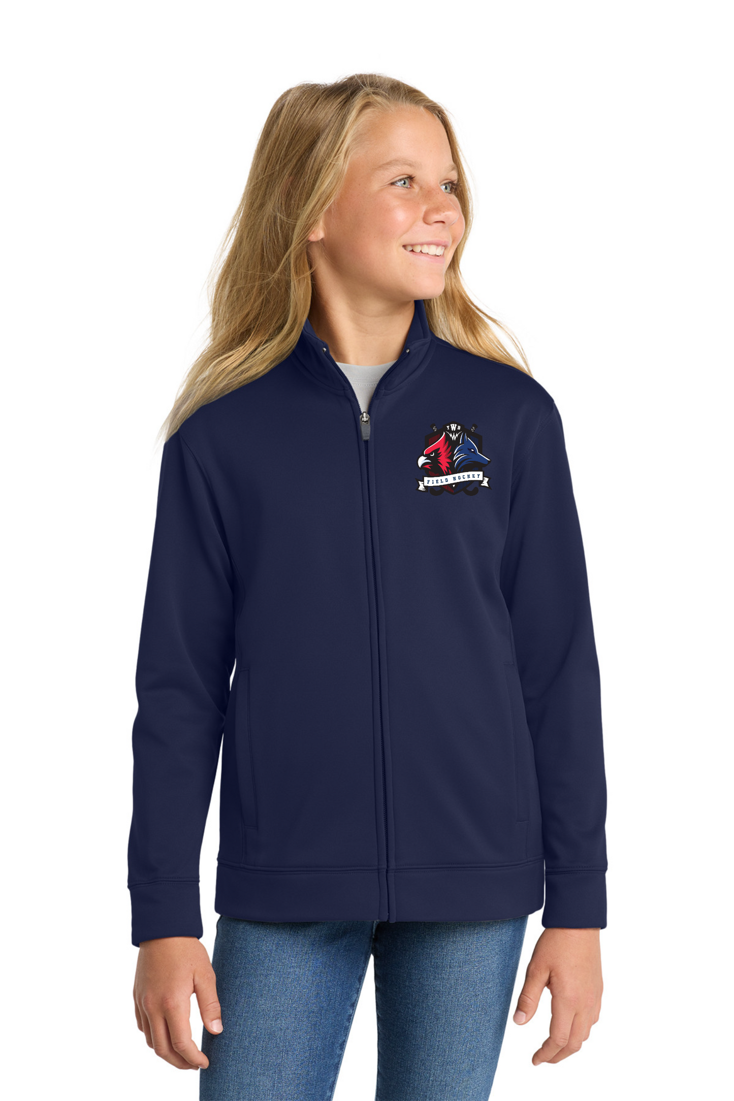 "WYB FIELD HOCKEY" PRE-ORDER Youth Fleece Full-Zip Jacket
