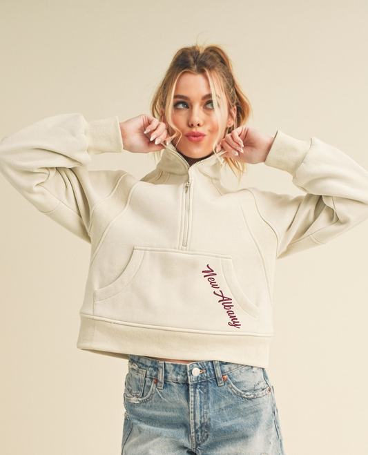 "New Albany” Women’s Half Zip Sweatshirt