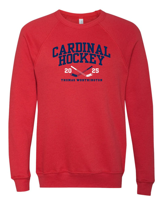 "Cardinal Hockey Thomas Worthington 2025" Unisex Super Soft Crew Sweatshirt - Varsity92