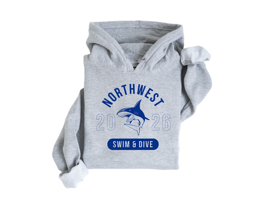 "Northwest Swim & Dive 2026" Personalized Unisex Heavy Blend Hoodie (YOUTH & ADULT SIZES)