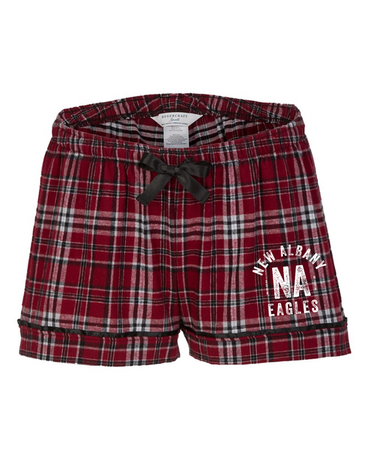 "New Albany NA Eagles" Women's Boxercraft Flannel Boxer Shorts