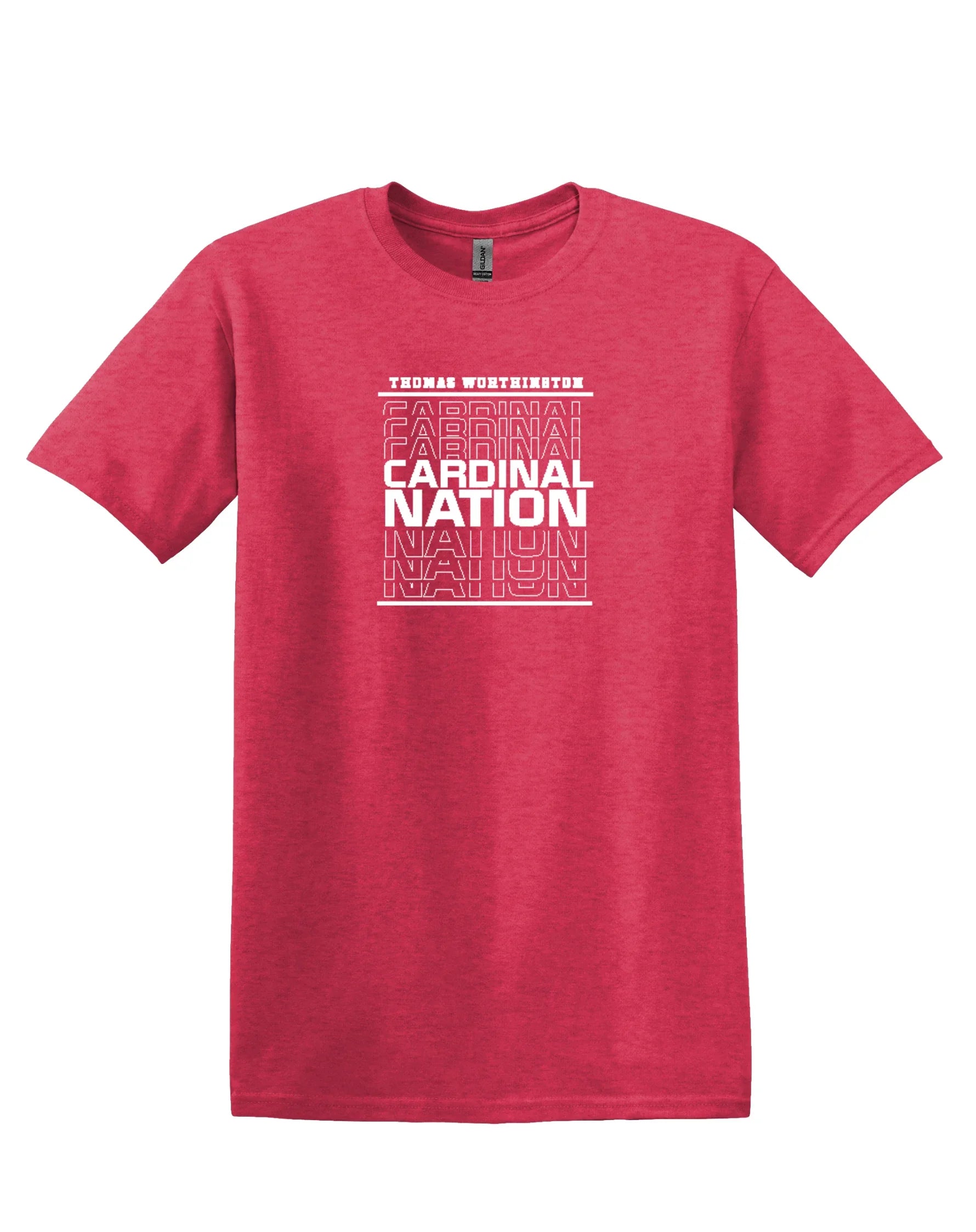 "Thomas Worthington Cardinal Nation" Unisex Softstyle Tee - Varsity92