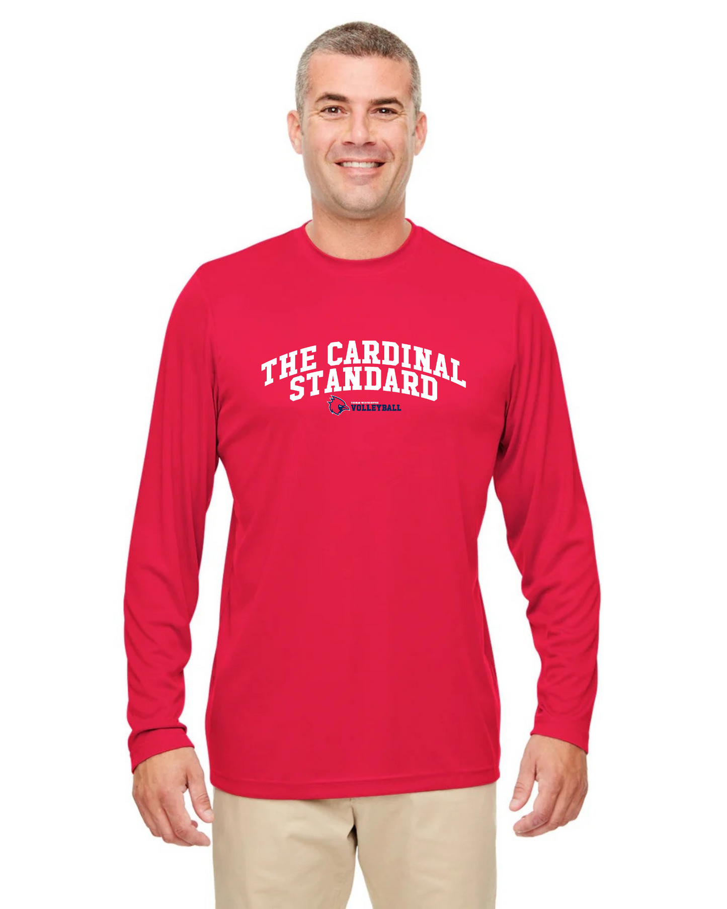 TWHS Boys Volleyball "The Cardinal Standard" Performance Long Sleeve Tee