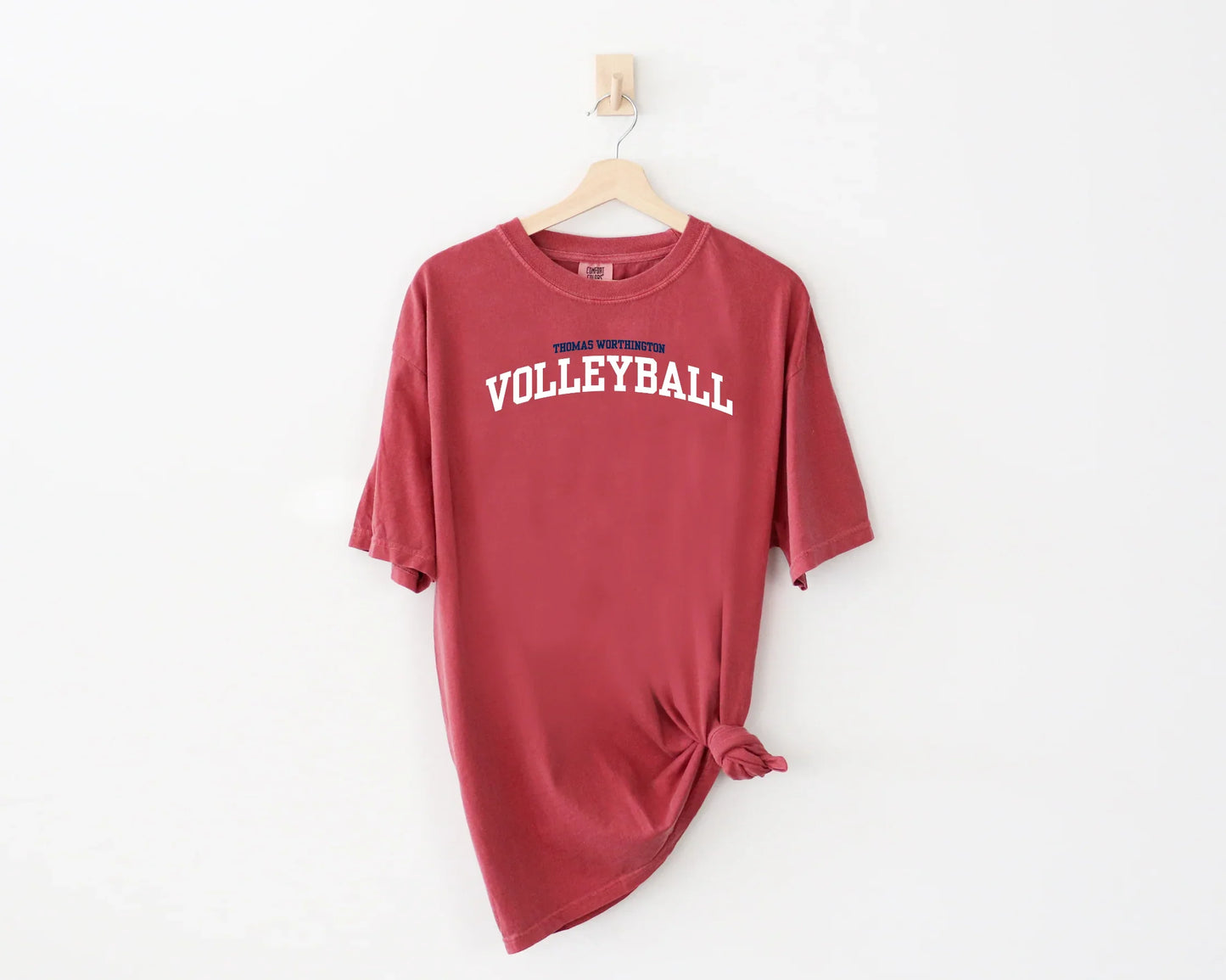 "Thomas Worthington Volleyball" Comfort Colors Unisex Vintage Tee - Varsity92