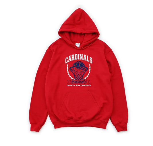 "Cardinals Basketball" Thomas Worthington Unisex Heavy Blend Hoodie - Varsity92