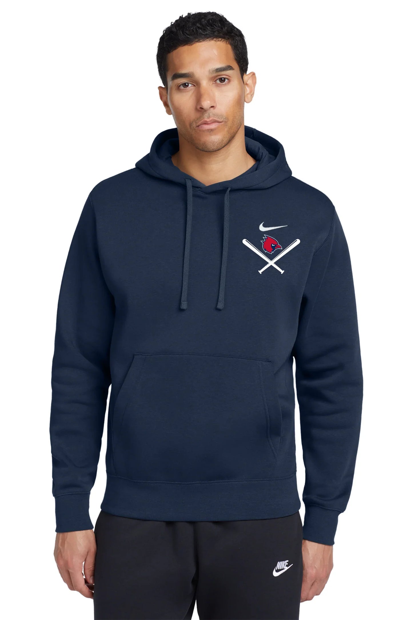 Thomas Worthington "Cardinal + Baseball Bats" Nike Men's Club Fleece Hoodie - Varsity92