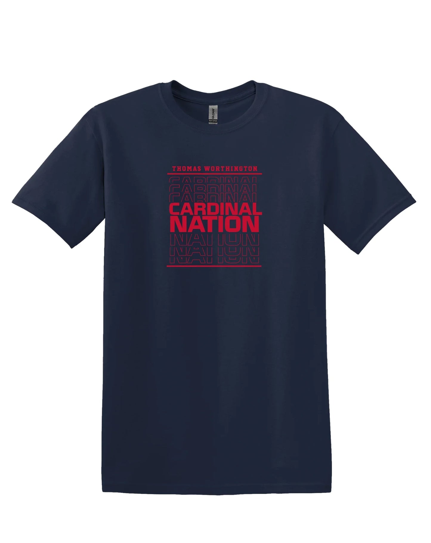 "Thomas Worthington Cardinal Nation" Unisex Softstyle Tee - Varsity92