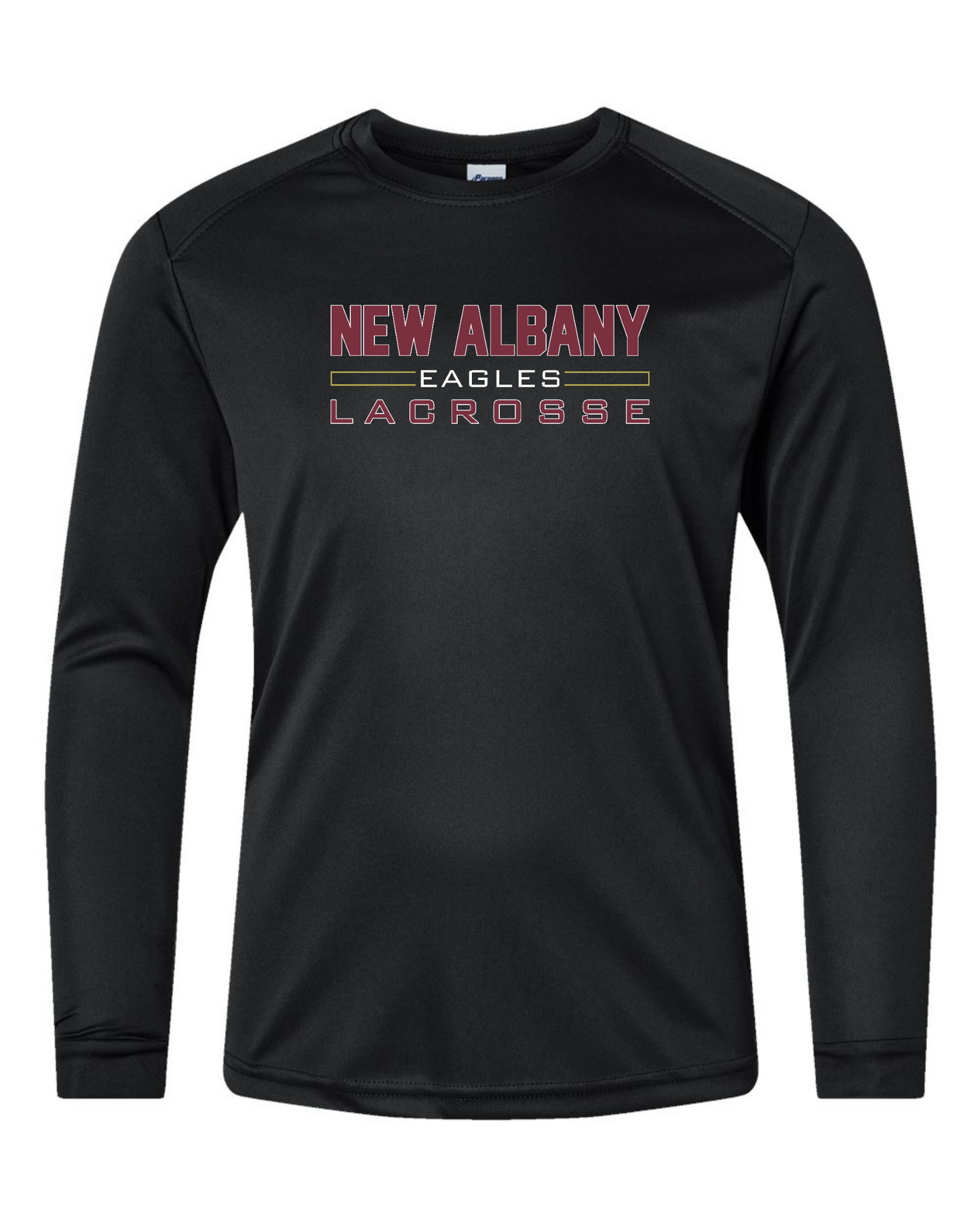 "New Albany Eagles Lacrosse" YOUTH Performance Long Sleeve Tee