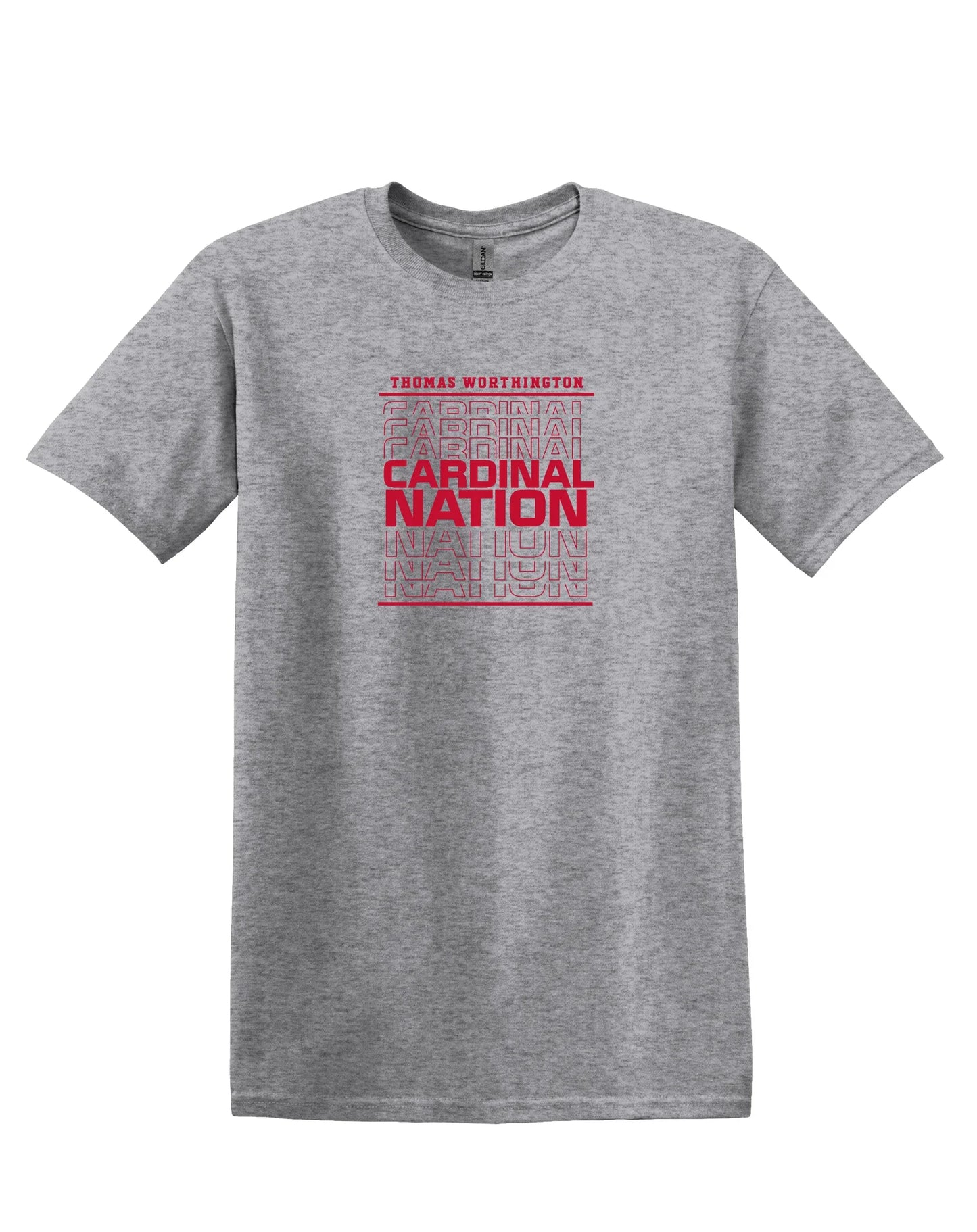"Thomas Worthington Cardinal Nation" Unisex Softstyle Tee - Varsity92