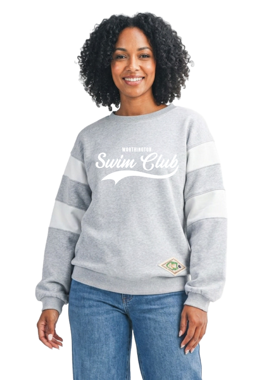 "Worthington Swim Club "Women's Oversized Crew Sweatshirt