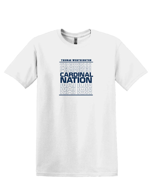 "Thomas Worthington Cardinal Nation" Unisex Softstyle Tee - Varsity92