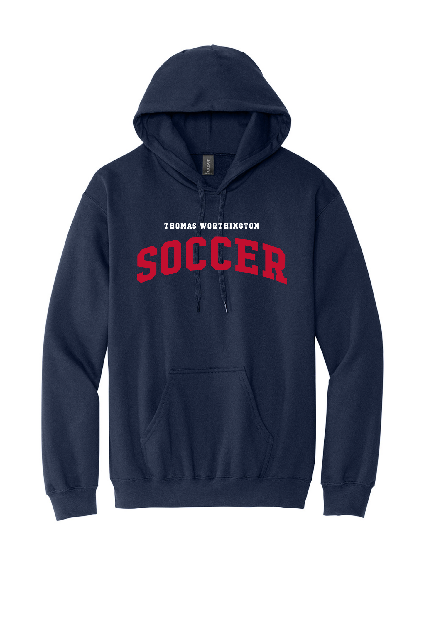 "Thomas Worthington Soccer" Softstyle Midweight Pullover Hooded Sweatshirt (Adult & Youth Sizes)