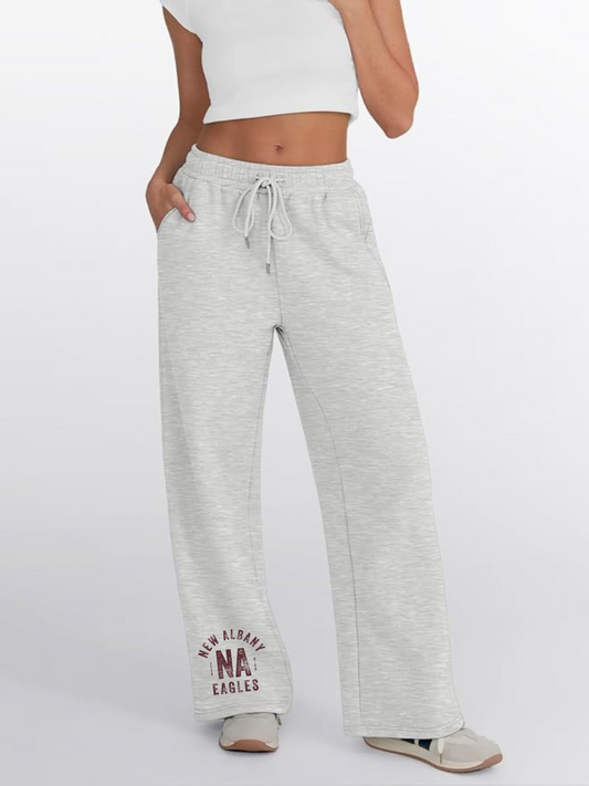 "New Albany NA Eagles" Wide-Leg Women’s Fleece Sweatpants