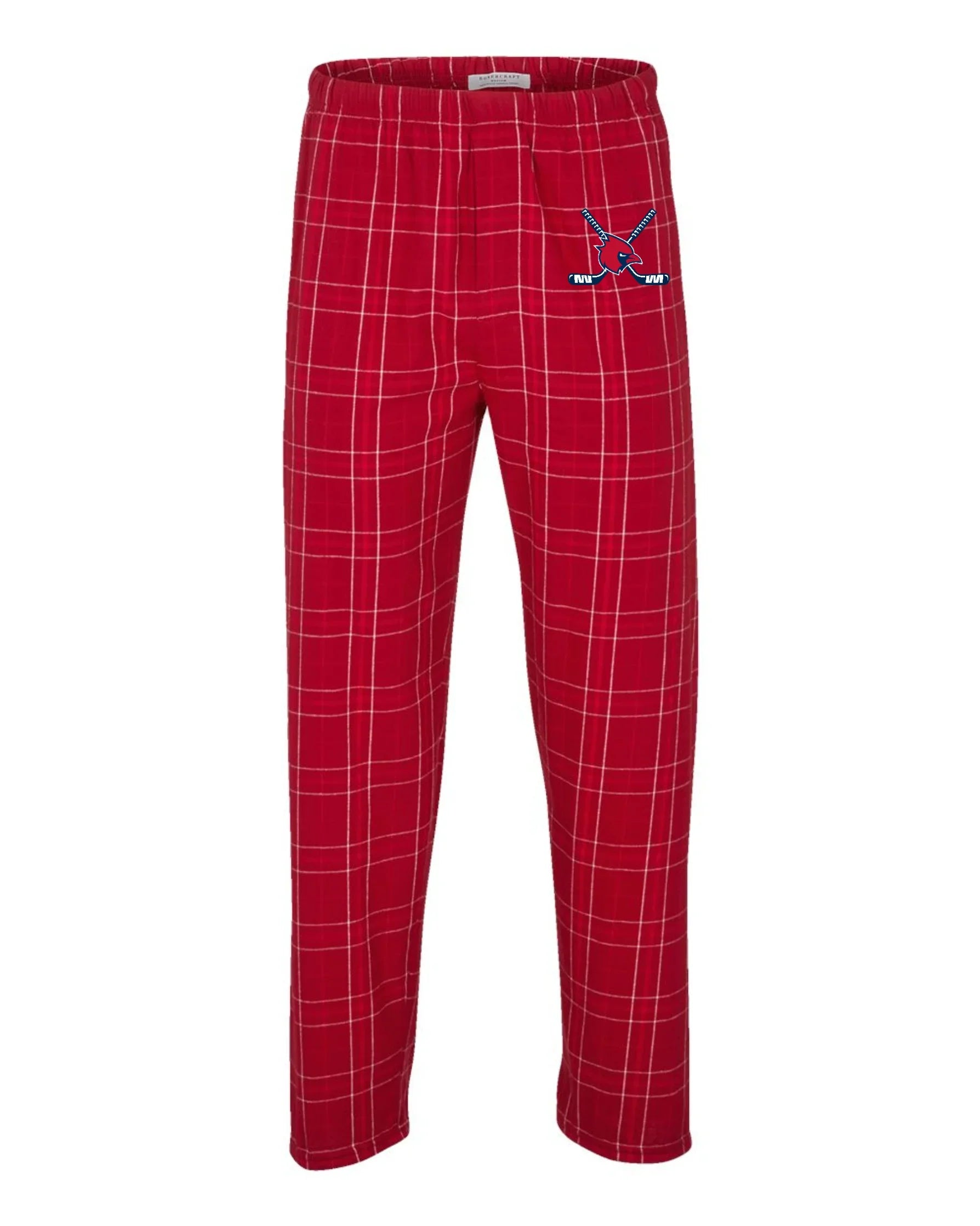 Thomas Worthington "Cardinal + Hockey Sticks" Men's Flannel Lounge Pants - Varsity92