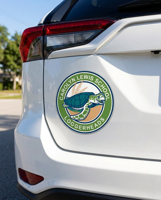 "Carolyn Lewis School" 5" Car Magnet