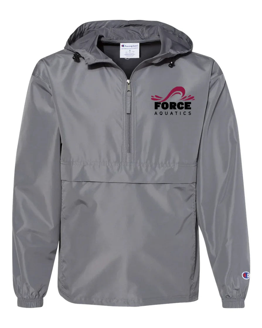 "Force Aquatics" Embroidered Champion Unisex Packable Jacket - Varsity92