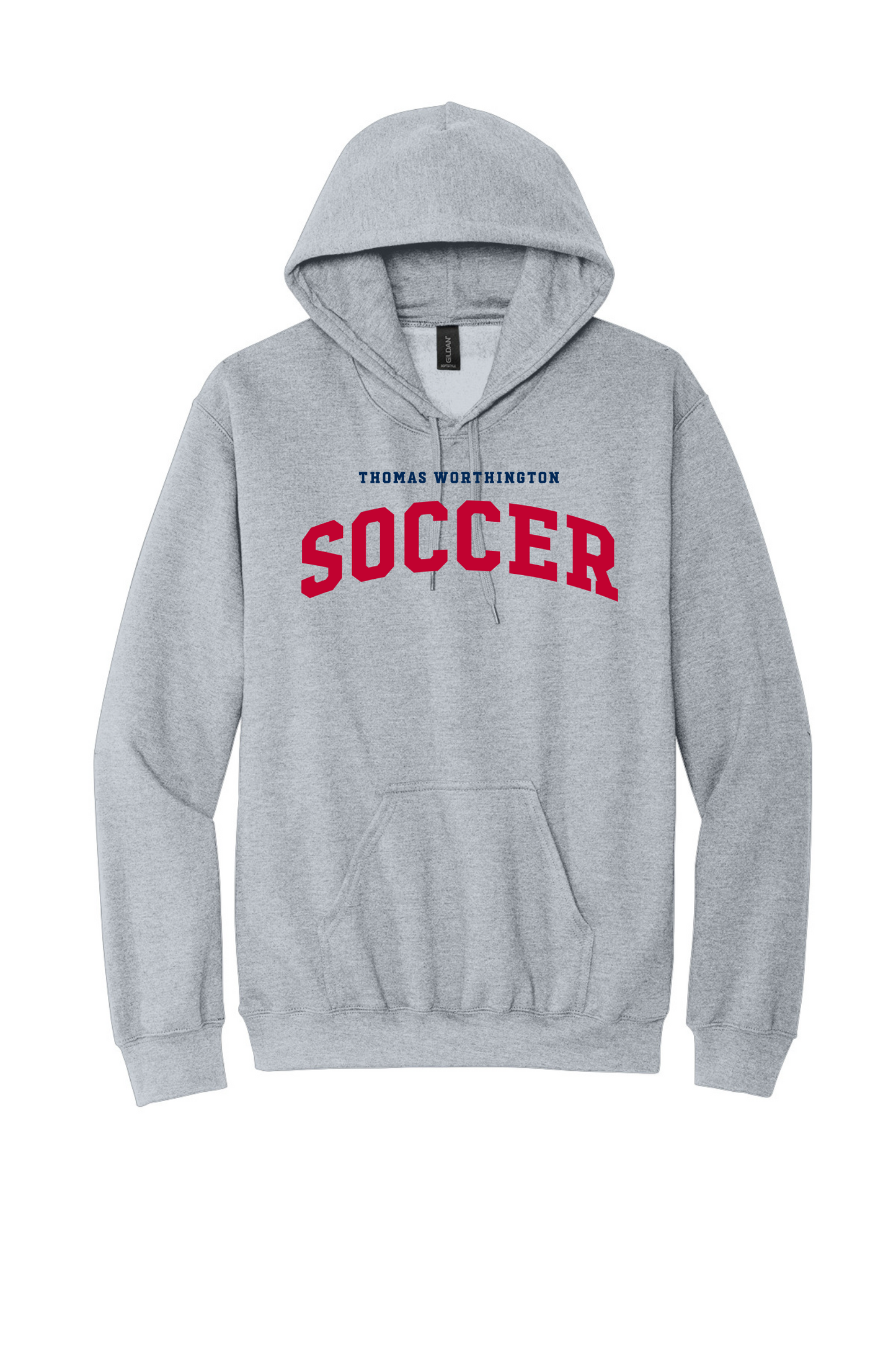 "Thomas Worthington Soccer" Softstyle Midweight Pullover Hooded Sweatshirt (Adult & Youth Sizes)
